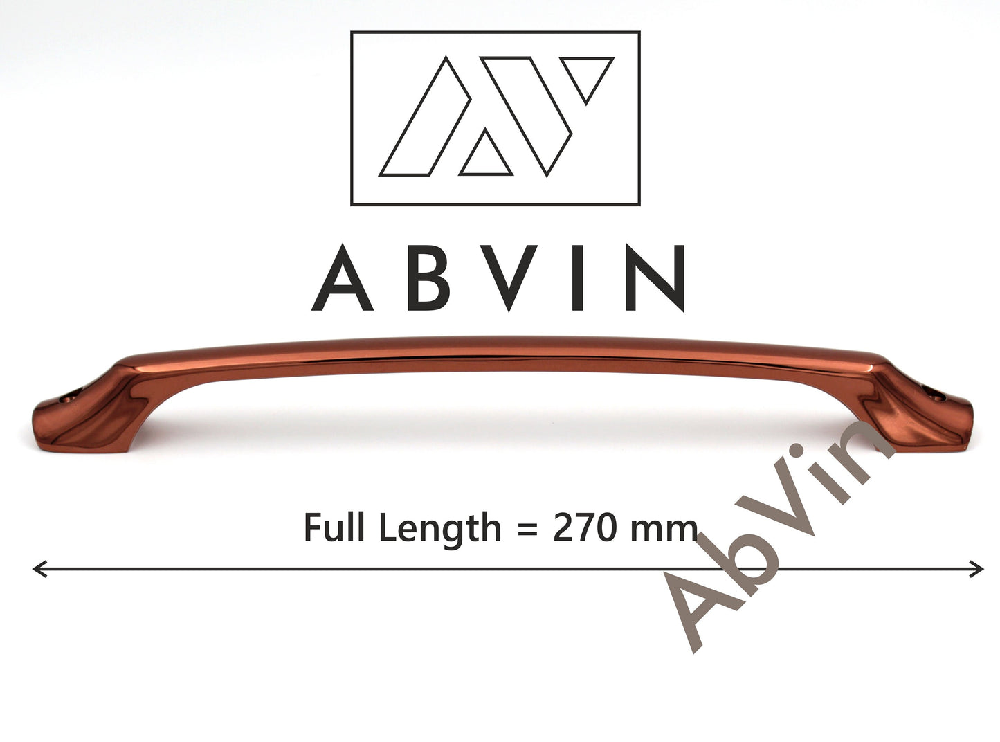 Glossy Copper Rose Gold Handles Pulls Outer Screws Cabinet Drawer Dresser Furniture Knob Handle Pulls - 1 pcs