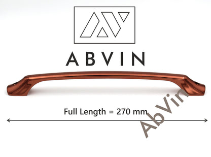 Glossy Copper Rose Gold Handles Pulls Outer Screws Cabinet Drawer Dresser Furniture Knob Handle Pulls - 1 pcs