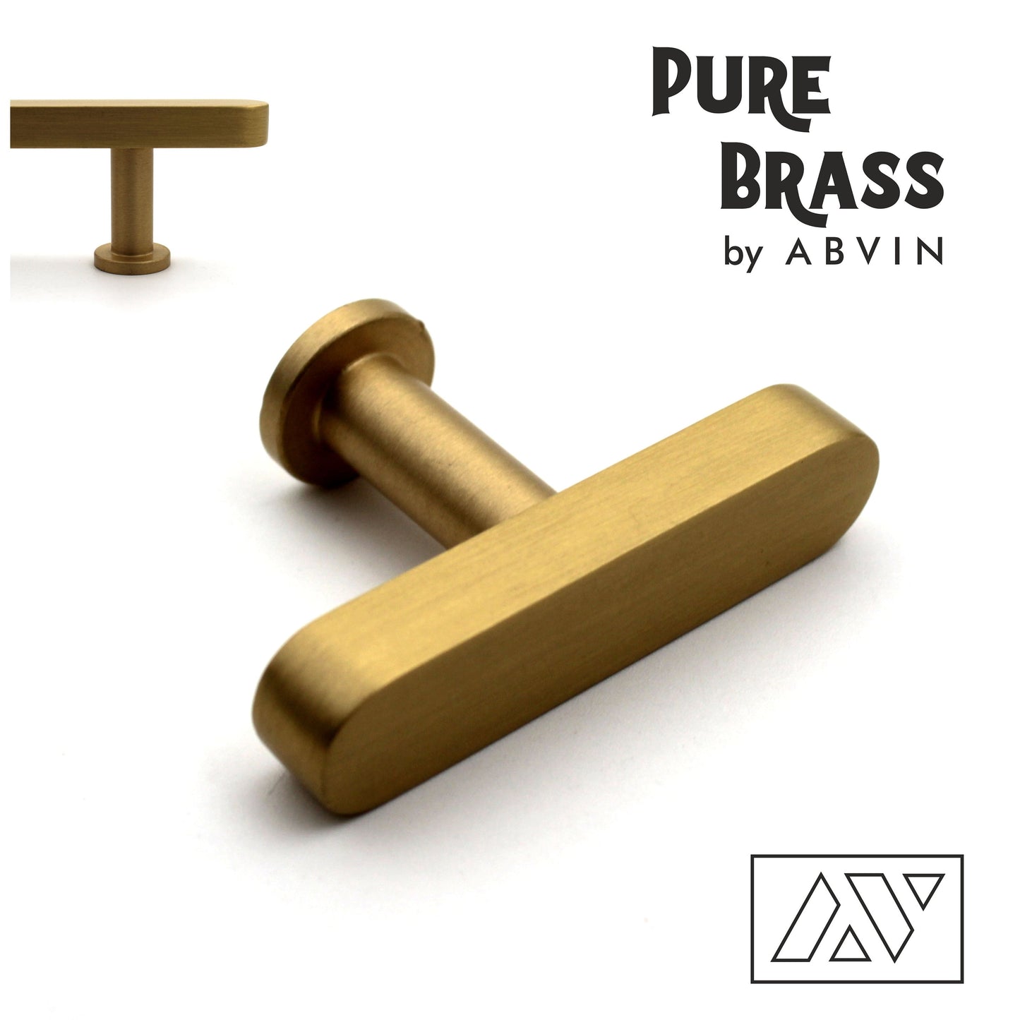 Modern Solid Brass Cabinet Bar Pull Handles Drawer Dresser Furniture Knob Handle Appliance Pulls Gold Kitchen cupboard - 1 pcs