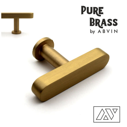 Modern Solid Brass Cabinet Bar Pull Handles Drawer Dresser Furniture Knob Handle Appliance Pulls Gold Kitchen cupboard - 1 pcs