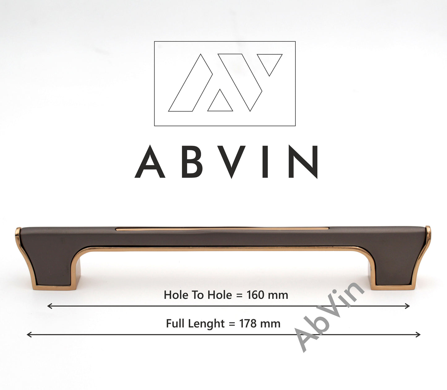 Modern Slim Grey Gold Handles Pulls Cabinet Drawer Dresser Furniture Knob Handle Pulls - 1 pcs