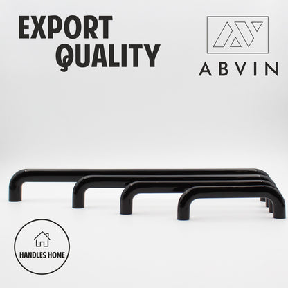 PREMIUM Black shiny Modern Solid Long Pull Bar Handles For Doors Cabinets Cupboards Drawers Appliance Pulls