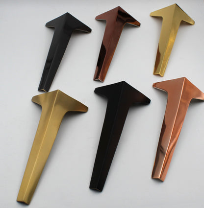 4X Pure Brass Furniture Legs , Sofa Legs , Couch Legs ,Modern Legs, IKEA Legs,  Table legs, Cabinet legs,Replacement Legs