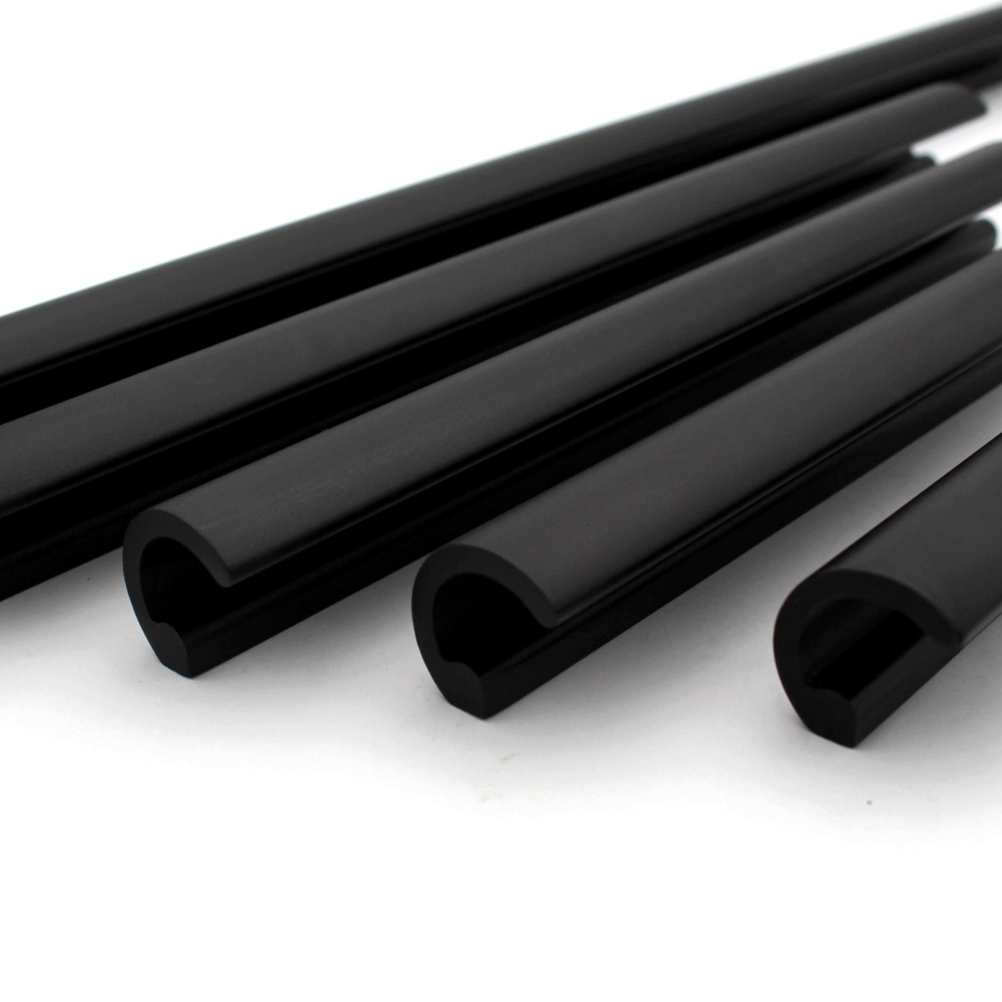 Kitchen Handles Premium Black Matt Modern Solid Long  For Doors Cabinets Cupboards Drawers Profile Type