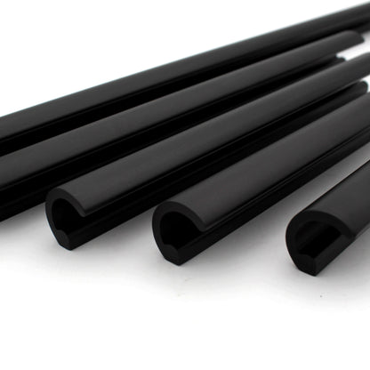 Kitchen Handles Premium Black Matt Modern Solid Long  For Doors Cabinets Cupboards Drawers Profile Type