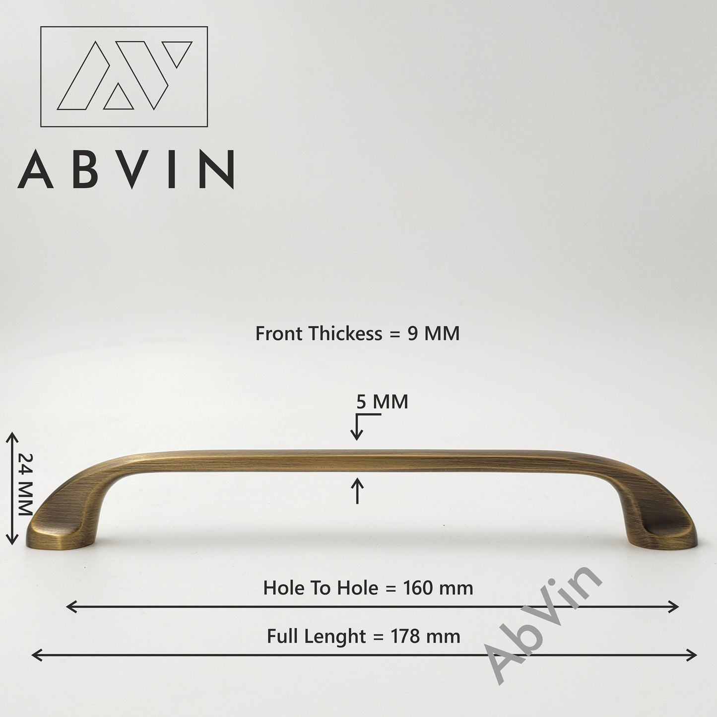 Premium Solid Brass Bar Handles, Modern Cabinet Hardware, Furniture Pulls for Doors, Cabinets, Cupboards & Drawers