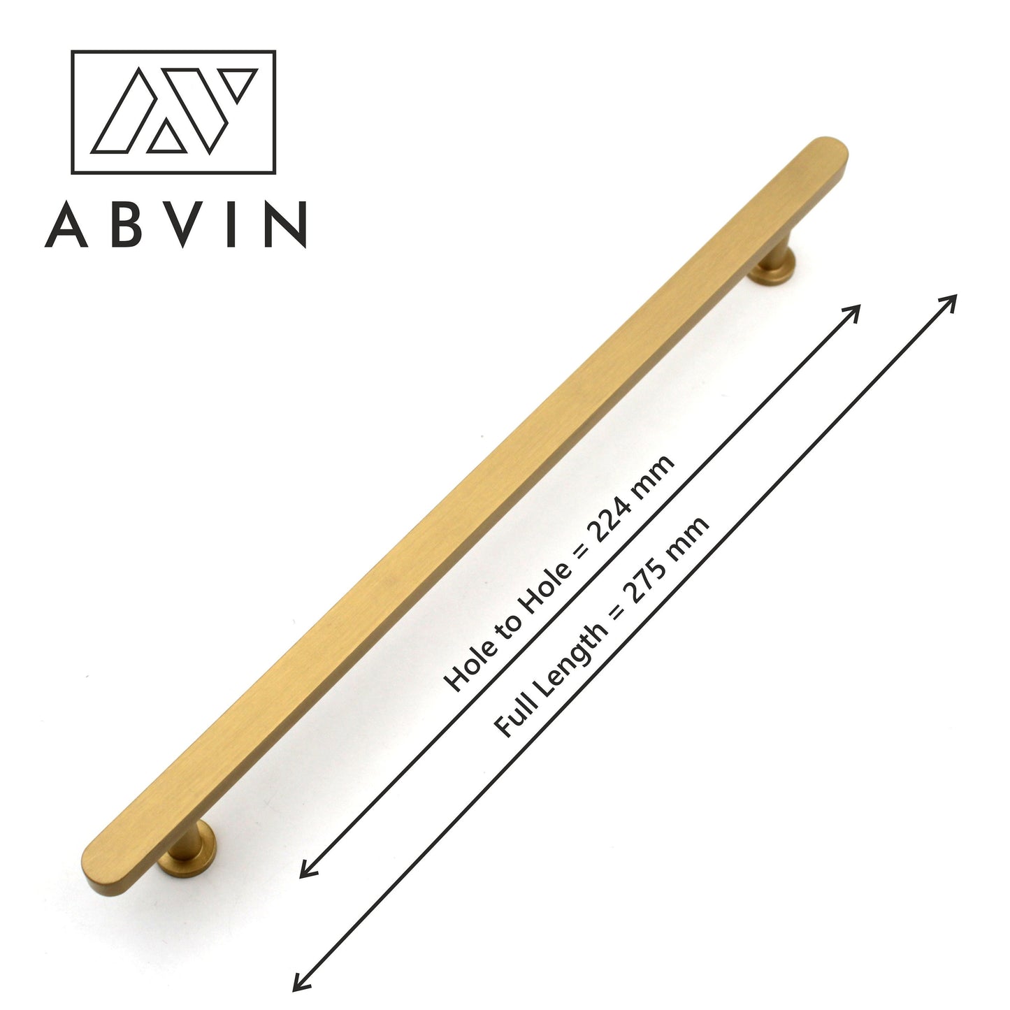 Modern Solid Brass Cabinet Bar Pull Handles Drawer Dresser Furniture Knob Handle Appliance Pulls Gold Kitchen cupboard - 1 pcs