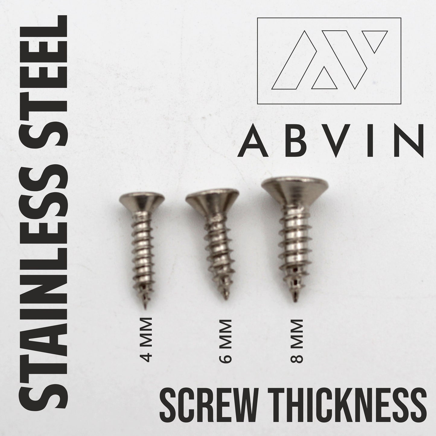Stainless Steel Screws New Fully Threaded Wood Screws in all Sizes Flat plus head