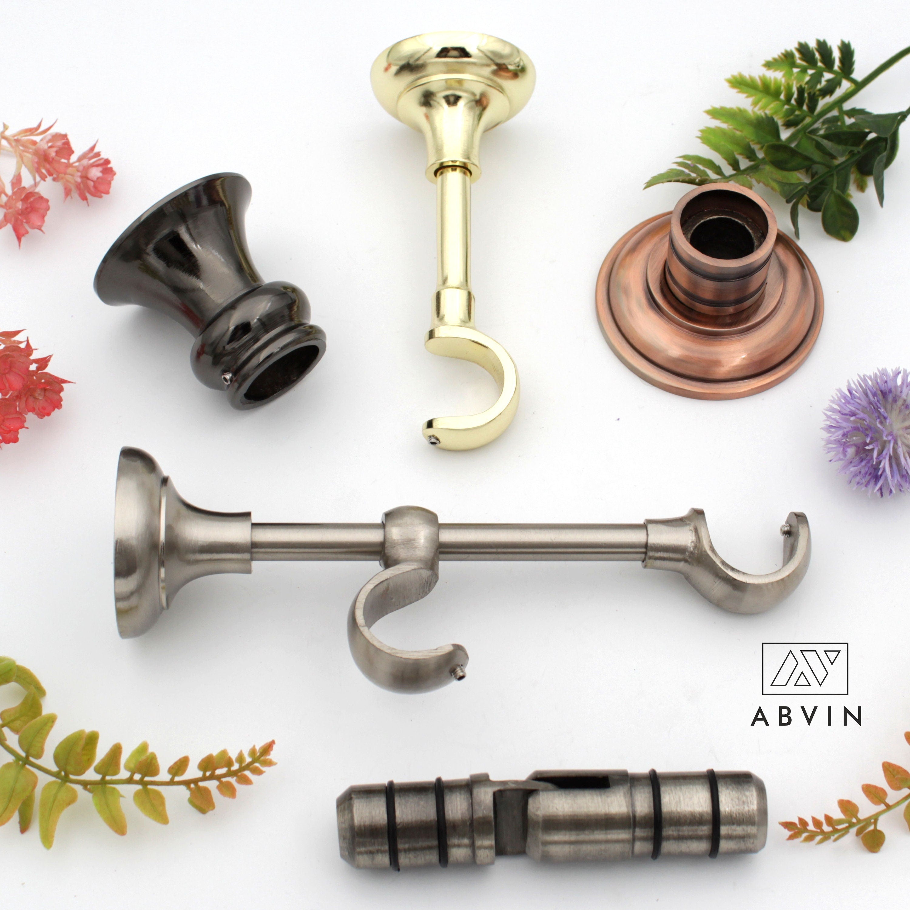 Designer Heavy Supports window finials (for Rod 1 Inch) – ABVIN