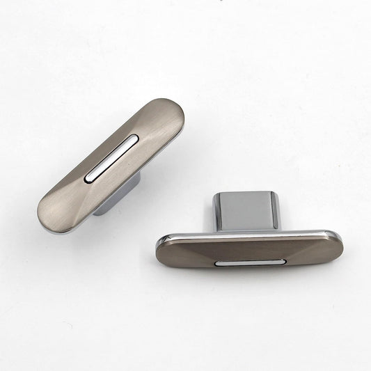 ABVIN Premium Chrome Satin Handles, Modern Gold Cabinet Hardware, Furniture Pulls for Doors Cabinets Cupboards Drawers (1 pcs) (T Knob)