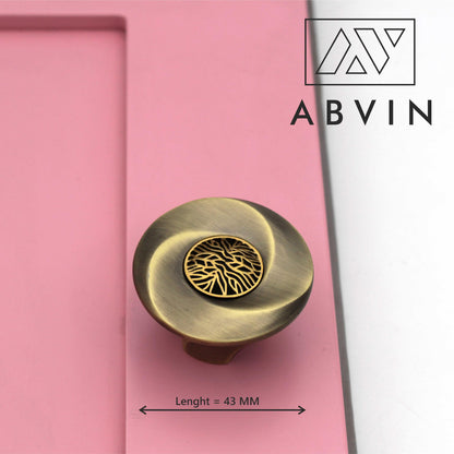Premium Round Antique Gold knob Drawer Pulls Handles Dresser Cabinet  Kitchen Knobs - 1 piece