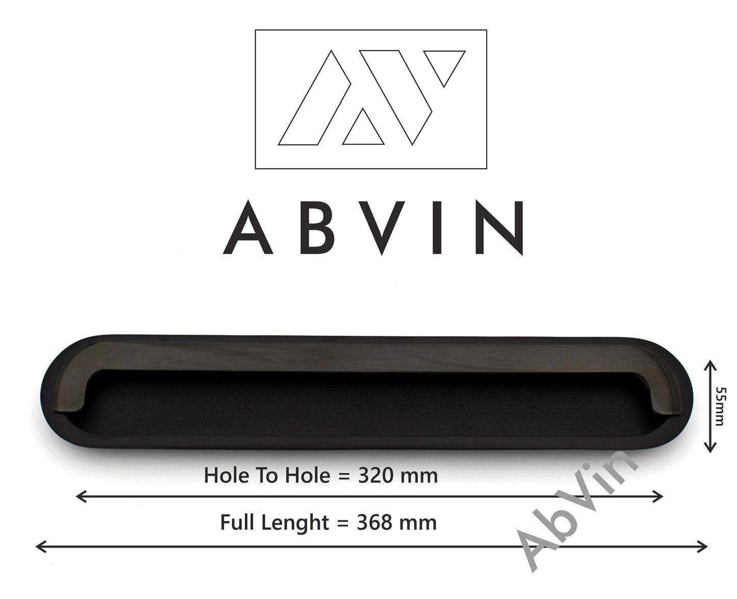 Embedded ABVIN Sliding door Concealed And Drawer handles Flush Pull in Black finish Cabinet Dresser Slider Handle And Drawer pulls - 1 pcs