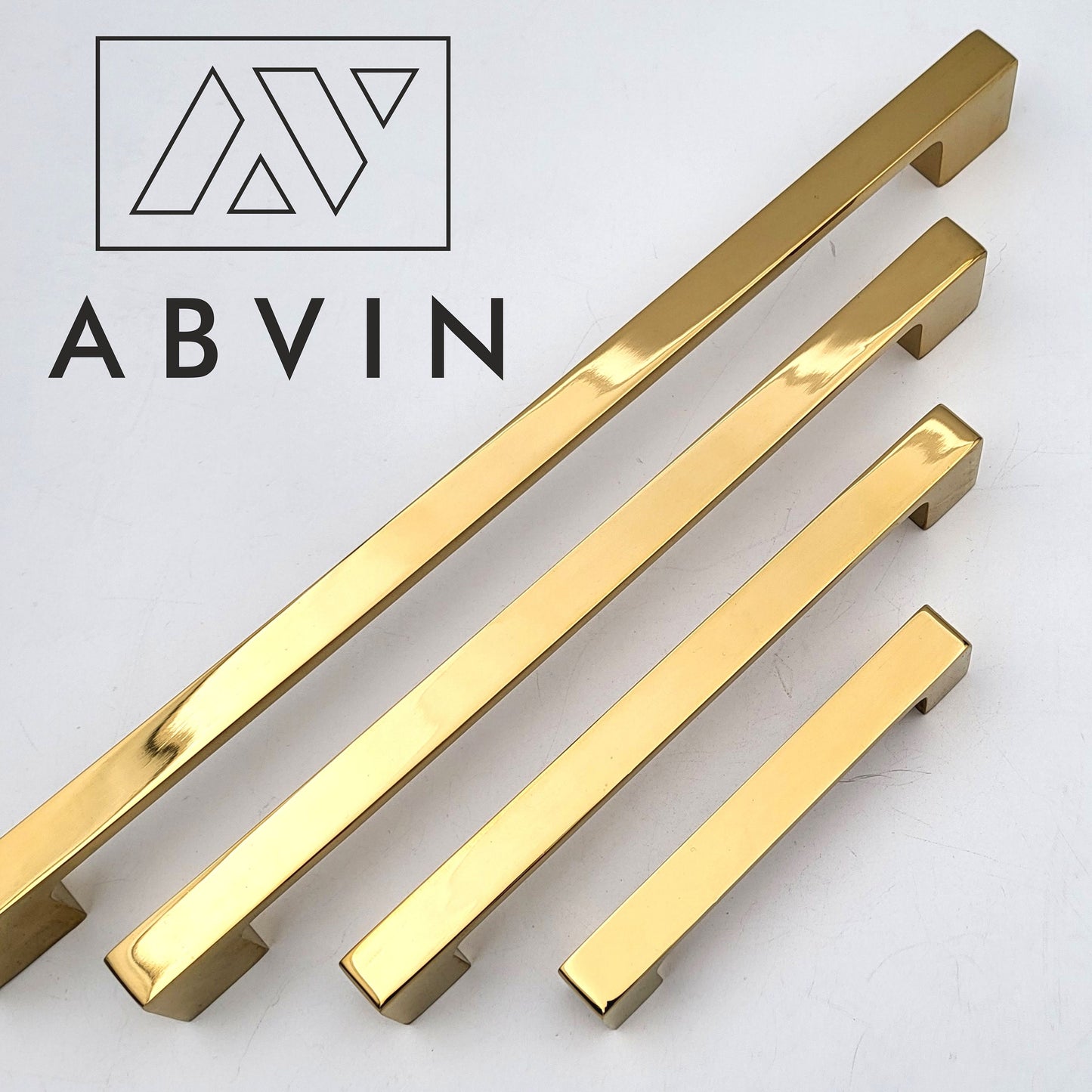 Modern PVD Gold Handles Pulls Cabinet Drawer Dresser Furniture Knob Handle Pulls - 1 pcs