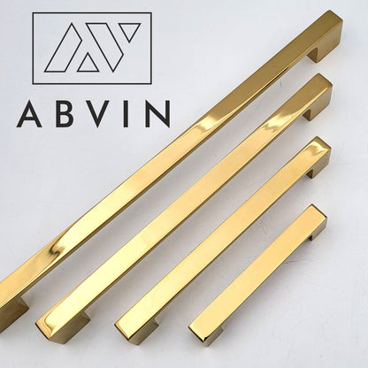 Modern PVD Gold Handles Pulls Cabinet Drawer Dresser Furniture Knob Handle Pulls - 1 pcs