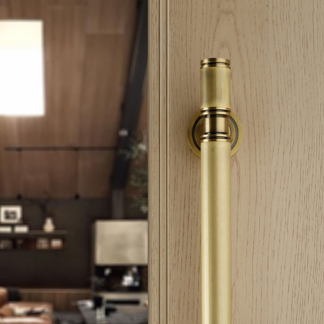 Brass Antique Door Handle, Door Handles for Main Door, Handle Head Design - 1 Pcs