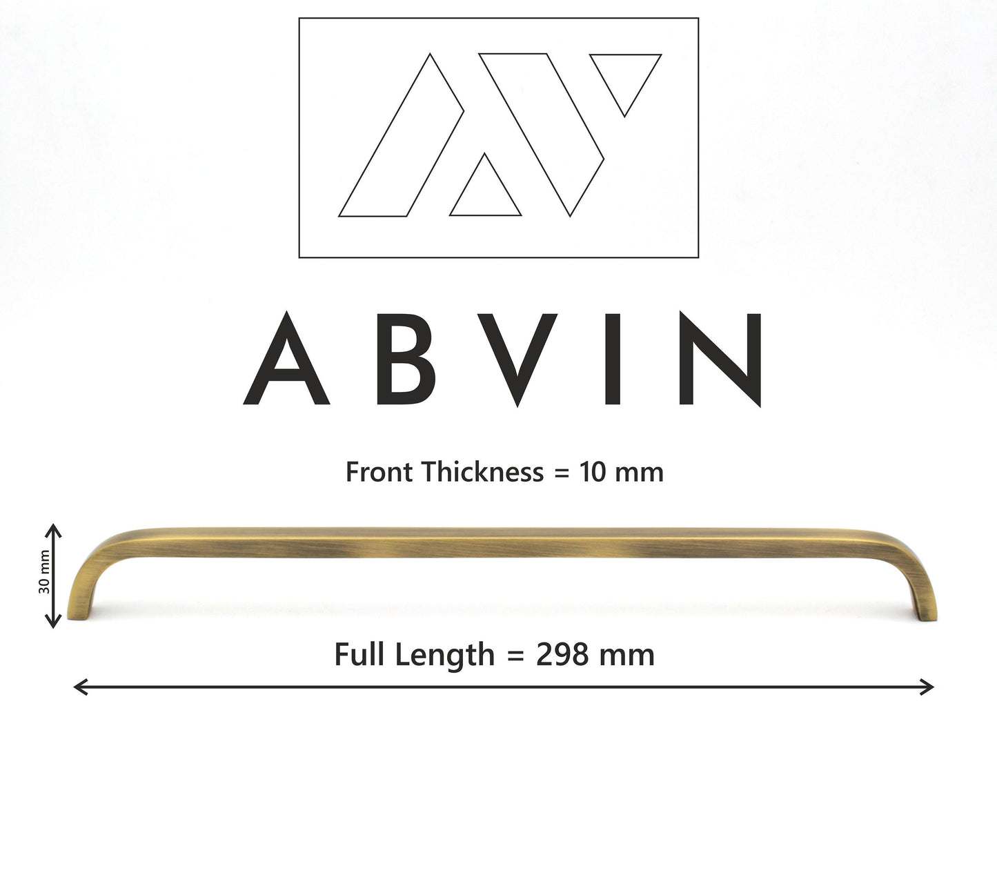 Premium Thin Matt Solid Brass Bar Handles, Modern Gold Cabinet Hardware, Furniture Pulls for Doors, Cabinets, Cupboards & Drawers