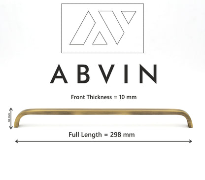 Premium Thin Matt Solid Brass Bar Handles, Modern Gold Cabinet Hardware, Furniture Pulls for Doors, Cabinets, Cupboards & Drawers