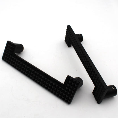 Black Solid Half Square Style Door Cabinet Wardrobe Handles