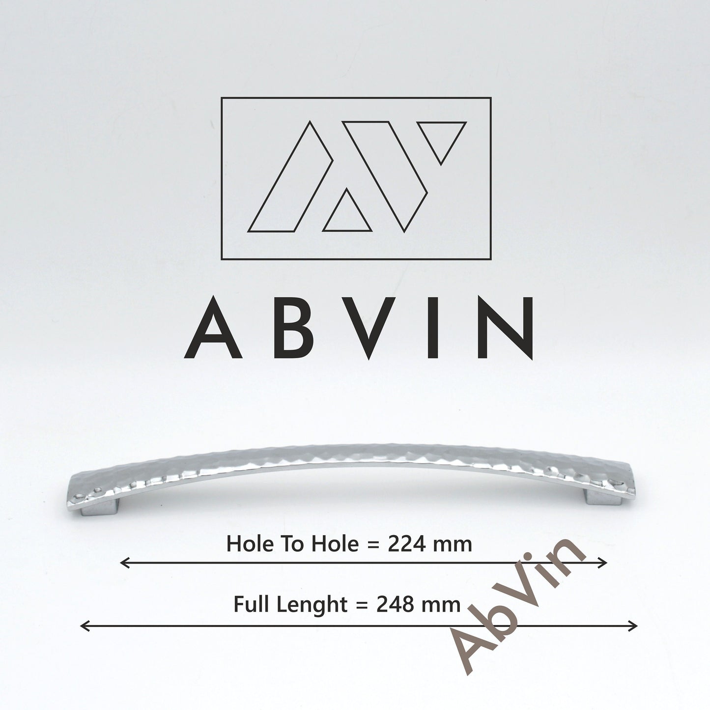 ABVIN PREMIUM Hammered Chrome Nickle Modern Solid Long Pull Bar Handles For Doors Cabinets Cupboards Drawers