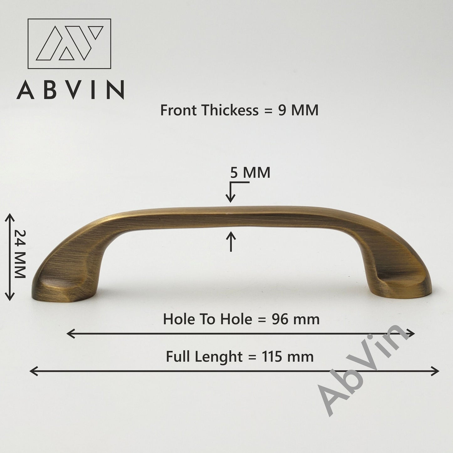Premium Solid Brass Bar Handles, Modern Cabinet Hardware, Furniture Pulls for Doors, Cabinets, Cupboards & Drawers
