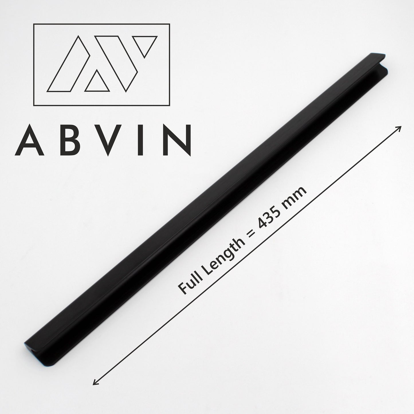 Cabinet Pull Bar Handles Premium Black Matt Modern Solid Long  For Doors Cabinets Cupboards Drawers Profile Type