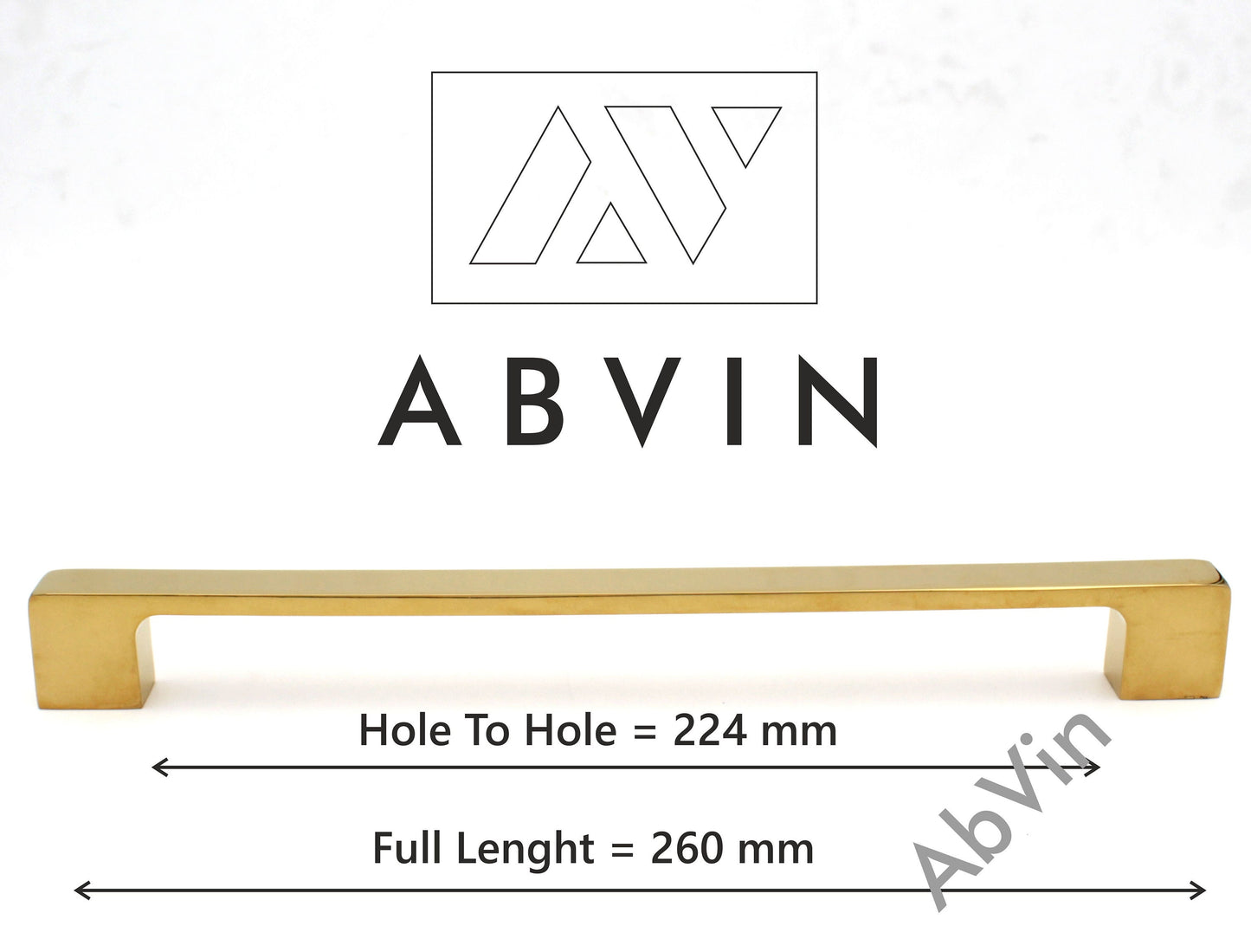 Modern PVD Gold Handles Pulls Cabinet Drawer Dresser Furniture Knob Handle Pulls - 1 pcs