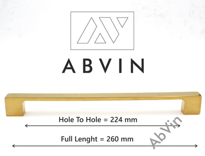 Modern PVD Gold Handles Pulls Cabinet Drawer Dresser Furniture Knob Handle Pulls - 1 pcs