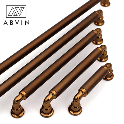 Modern Dual Copper Handles Pulls Cabinet Drawer Dresser Furniture Handle Pulls - 1 pcs