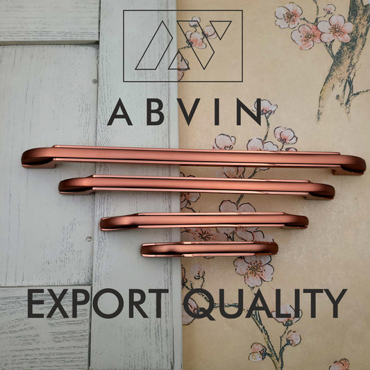Handles Pulls Cabinet Drawer Copper Finish Modern Rose Gold Handles Pulls Cabinet Drawer Dresser Furniture Knob Handle Pulls - 1 pcs