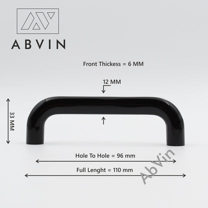 PREMIUM Black shiny Modern Solid Long Pull Bar Handles For Doors Cabinets Cupboards Drawers Appliance Pulls