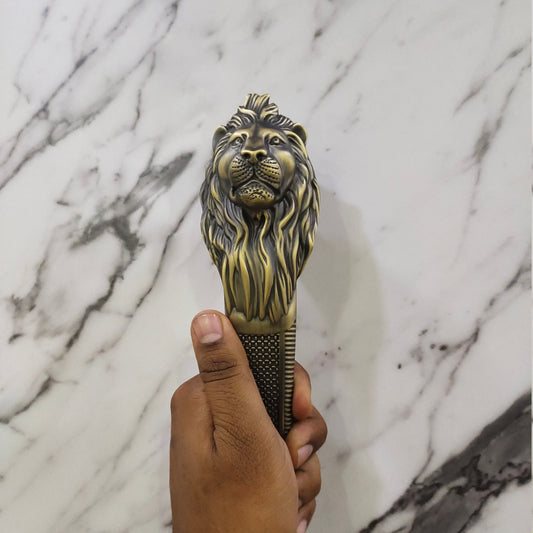 Lion Antique Door Handle 14.9"  , Door Pull Entry Door  Handle Lion Head Design - 1 Pcs
