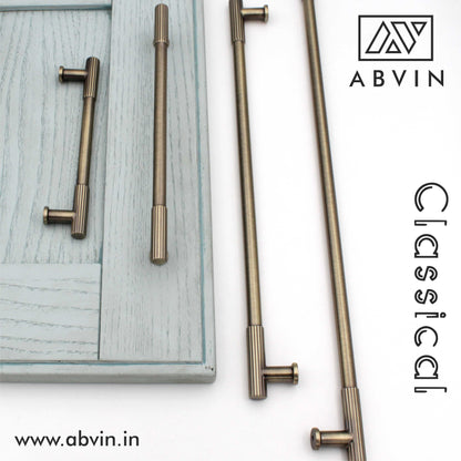 Brass Finish Cabinet Pull Handle – Antique Finish | Modern Bar Handle for Kitchen, Drawer & Wardrobe (1 Pc)